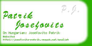 patrik josefovits business card